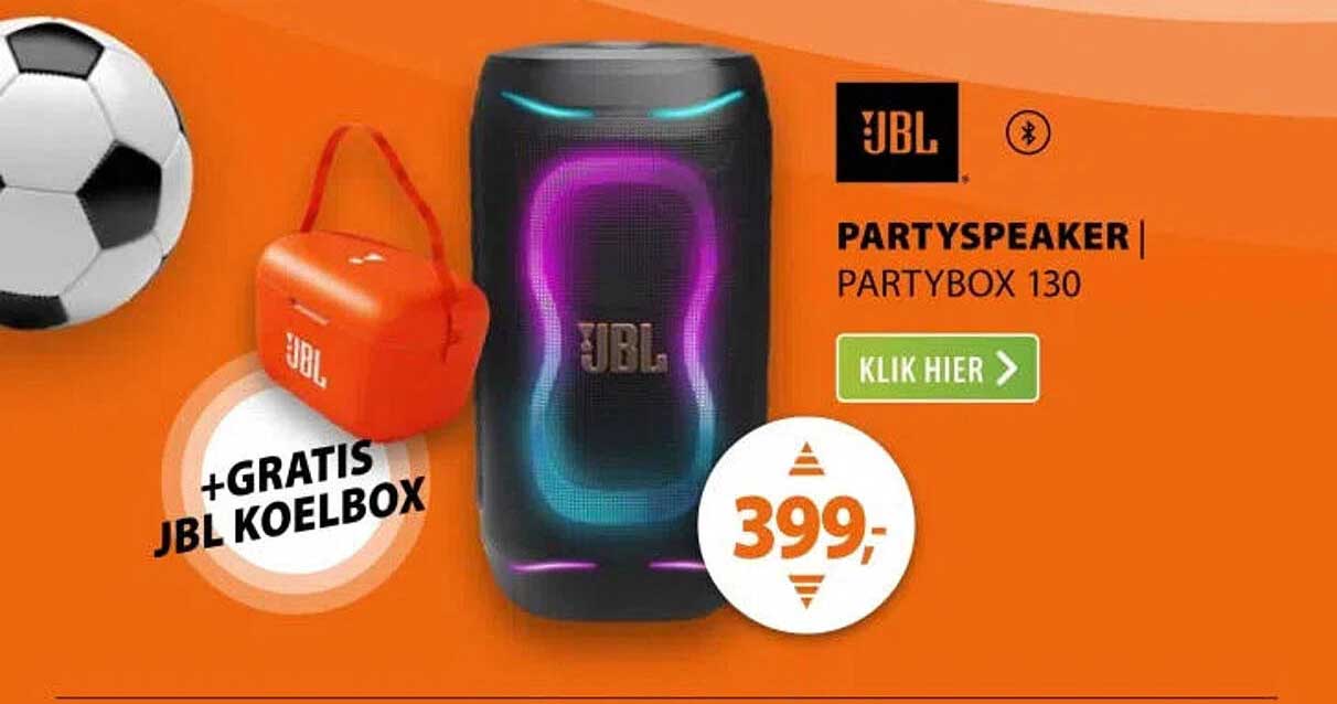 PARTYSPEAKER | PARTYBOX 130 + GRATIS JBL KOELBOX