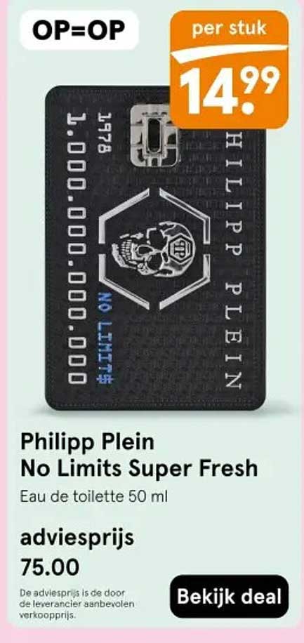 Philipp Plein No Limits Super Fresh Eau de toilette 50 ml