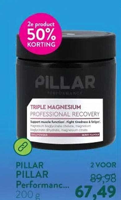 PILLAR PILLAR Performanc... 200 g 2e product 50% KORTING