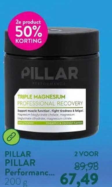 PILLAR Triple Magnesium Professional Recovery 2e product 50% korting