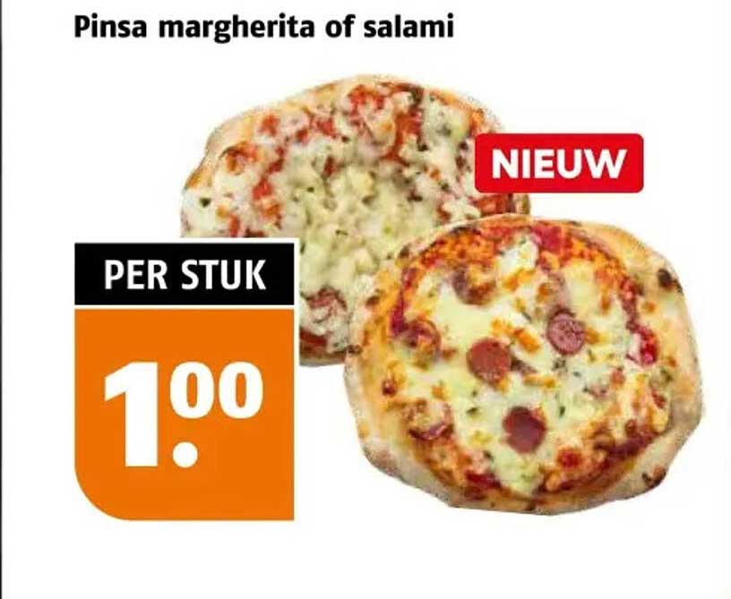 Pinsa margherita of salami