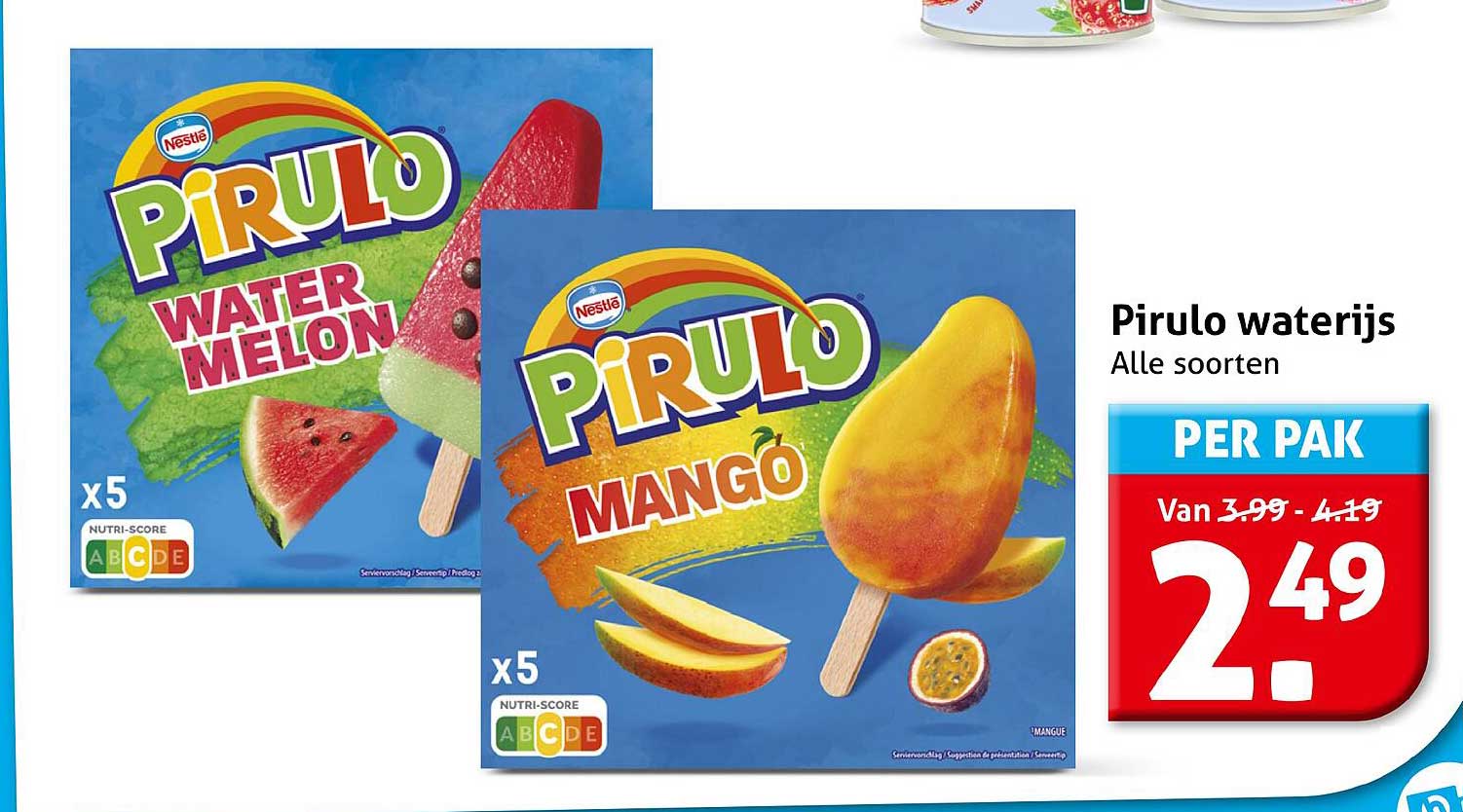 Pirulo waterijs Alle soorten