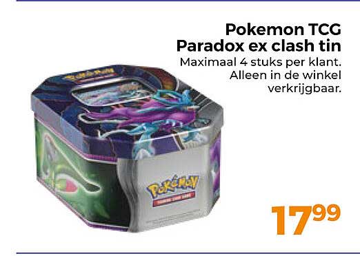 Pokemon TCG Paradox ex clash tin