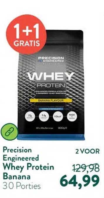 Precision Engineered Whey Protein Banana 30 Porties 1+1 GRATIS