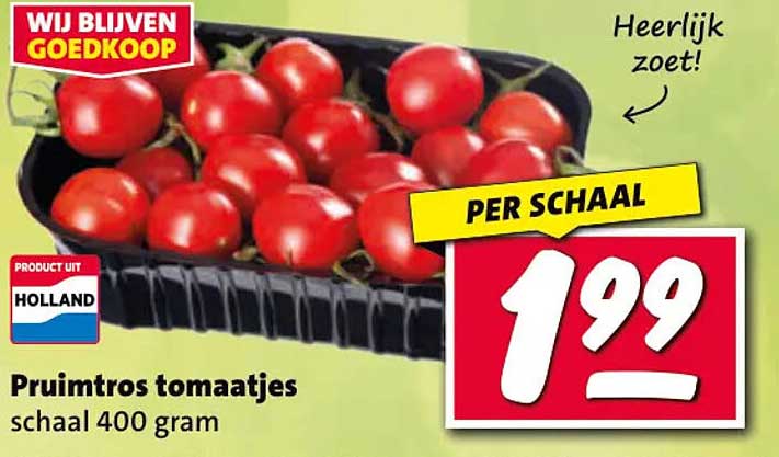 Pruimtros tomaatjes schaal 400 gram PER SCHAAL