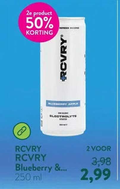 RCVRY Blueberry &... 250 ml 2e product 50% korting