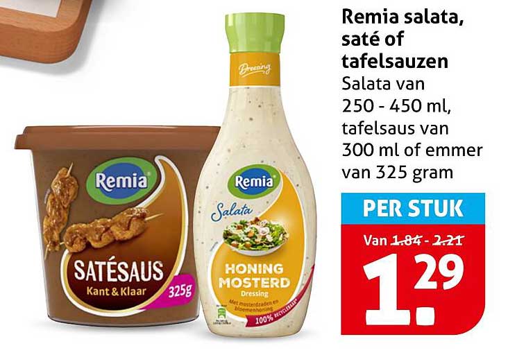 Remia salata, saté of tafelsauzen