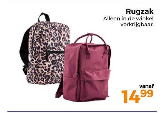 Rugzak Alleen in de winkel verkrijgbaar.