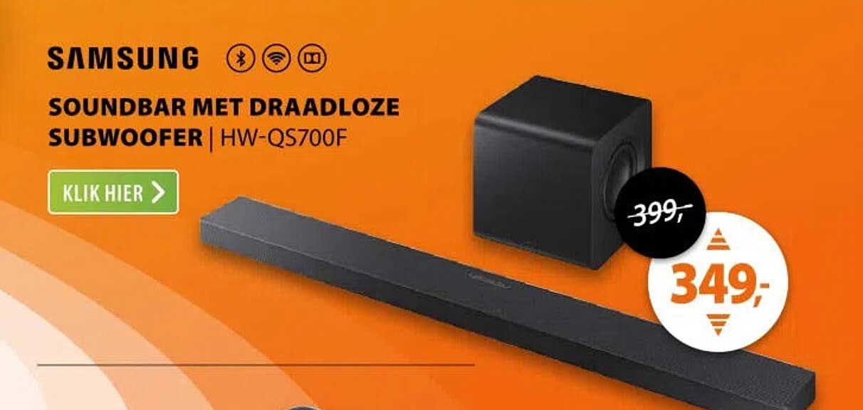 Samsung soundbar met draadloze subwoofer | HW-QS700F