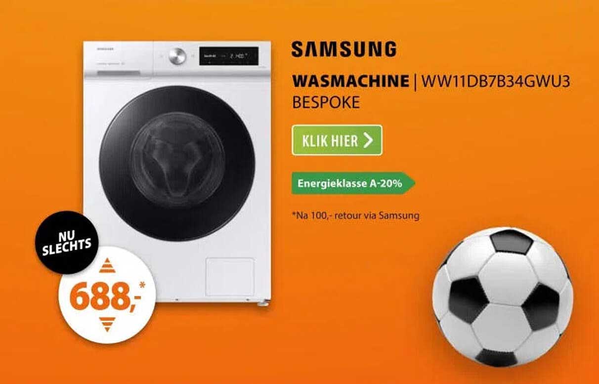 SAMSUNG WASMACHINE | WW11DB7B34GWU3 BESPOKE