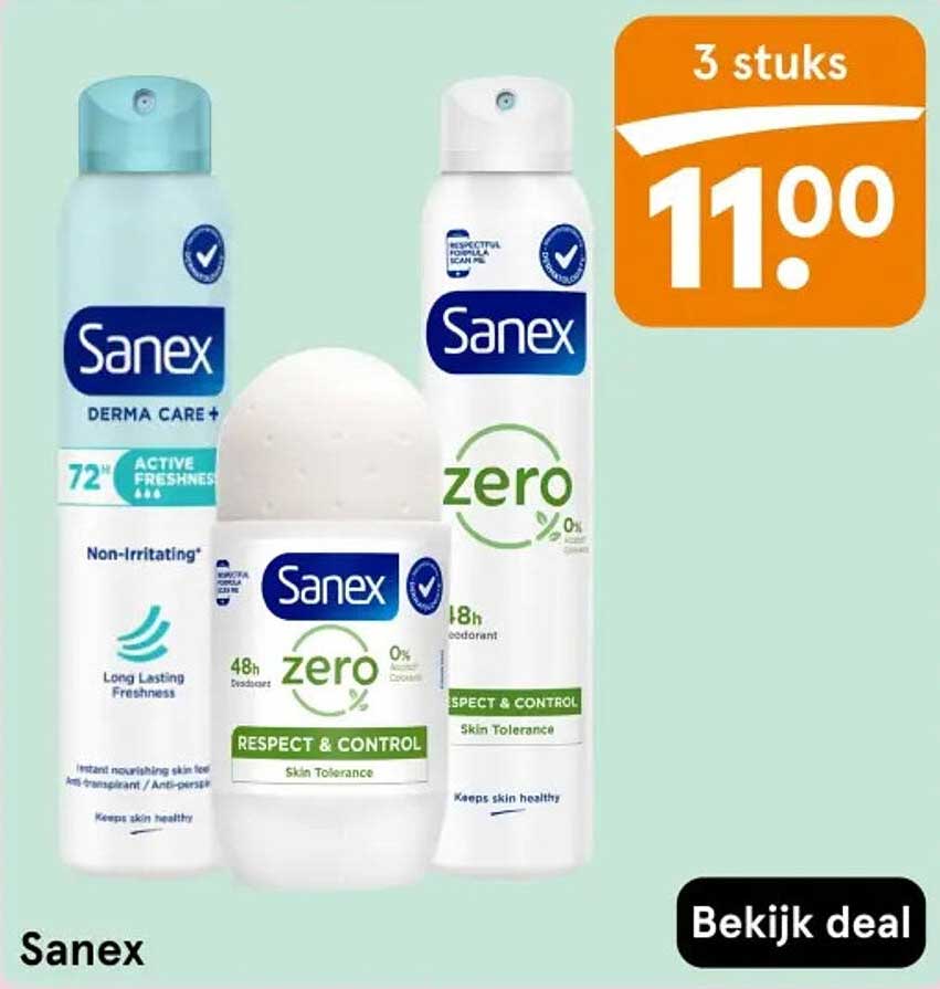 Sanex 3 stuks