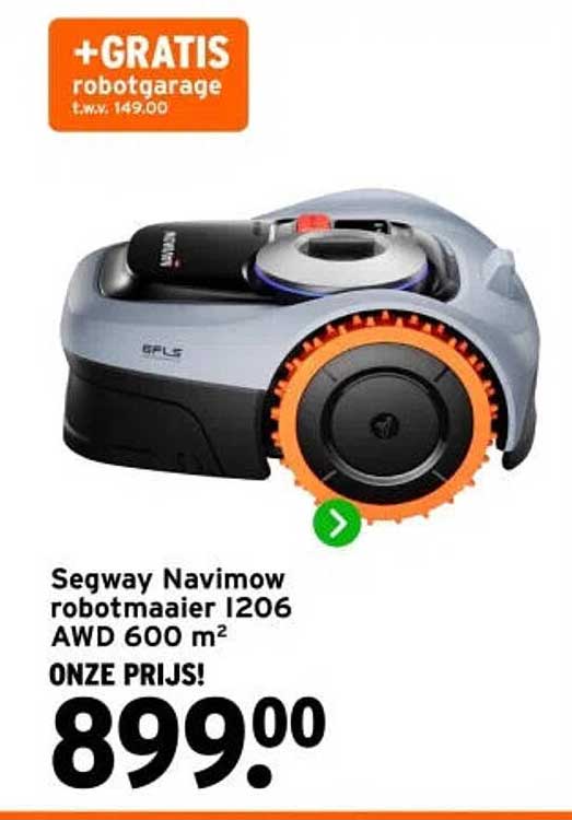 Segway Navimow robotmaaier i1206 AWD 600 m² +GRATIS robotgarage