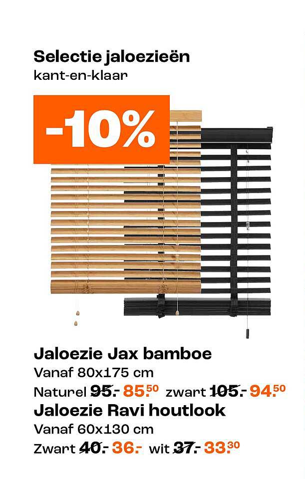 Selectie jaloezieën kant-en-klaar -10%