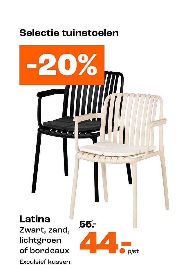 Selectie tuinstoelen -20%