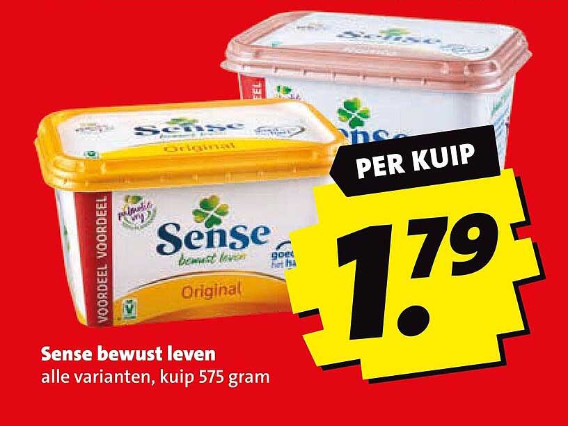 Sense bewust leven alle varianten, kuip 575 gram PER KUIP