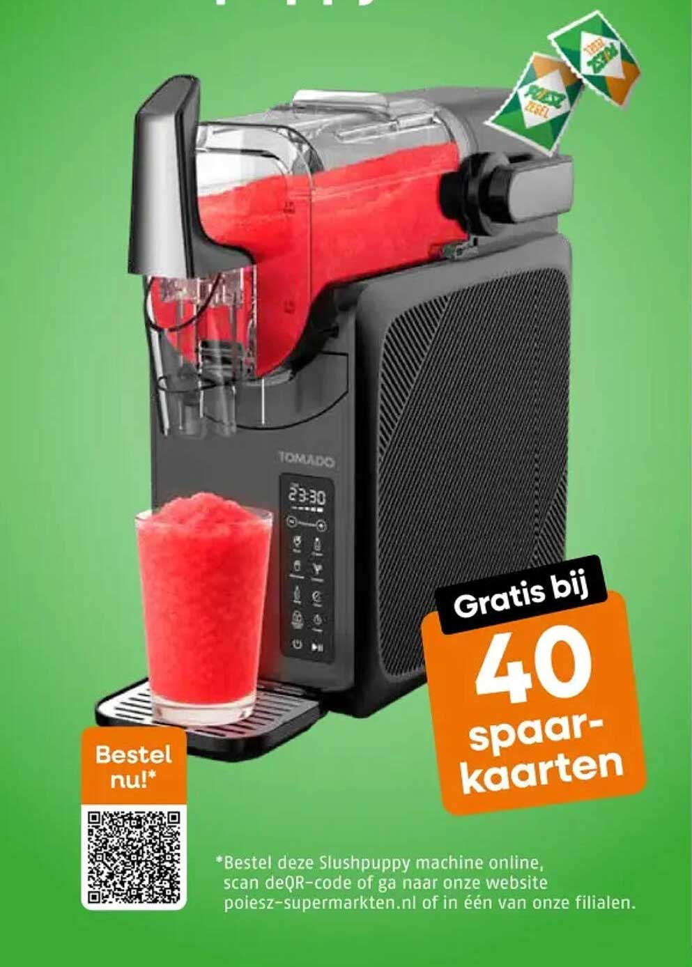 Slushpuppy machine Gratis bij 40 spaarkaarten