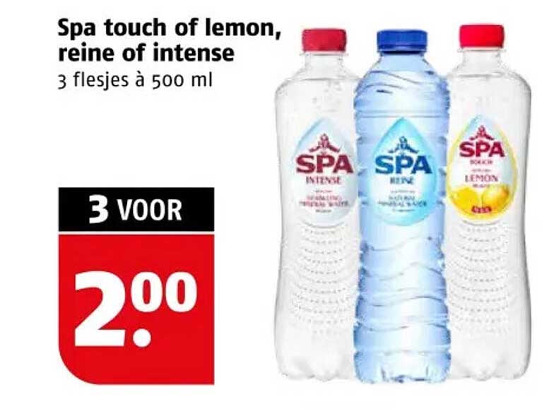 Spa touch of lemon, reine of intense 3 flesjes à 500 ml