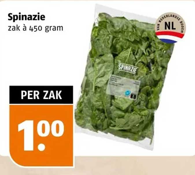 Spinazie zak à 450 gram
