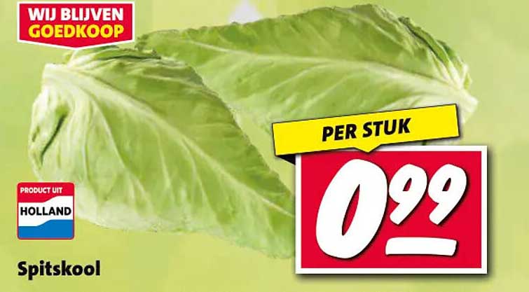 Spitskool per stuk