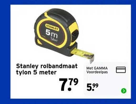 Stanley rolbandmaat tylon 5 meter