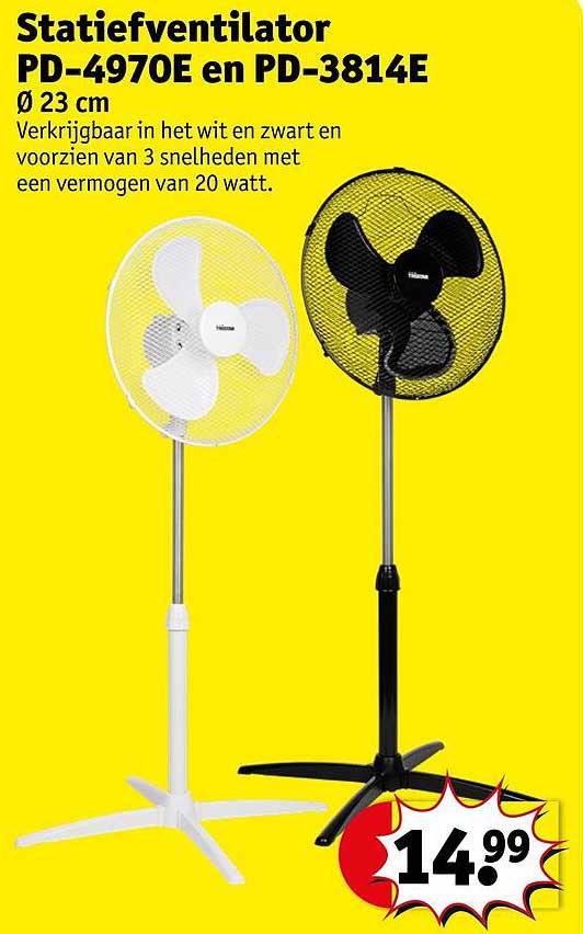Statiefventilator PD-4970E en PD-3814E Ø 23 cm