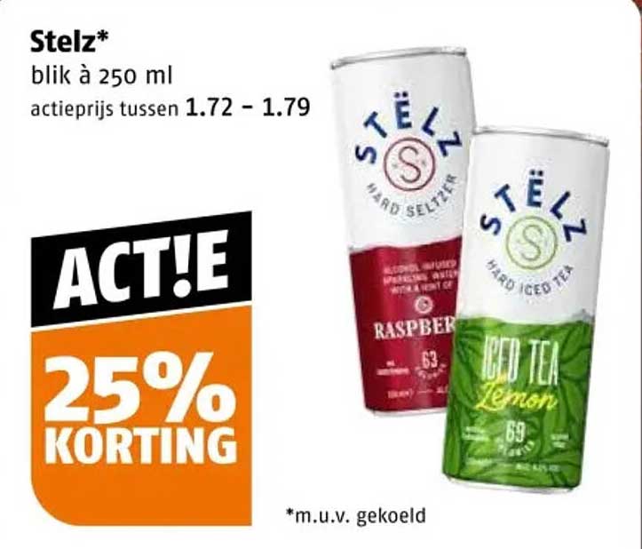 Stelz* blik à 250 ml ACT!E 25% KORTING