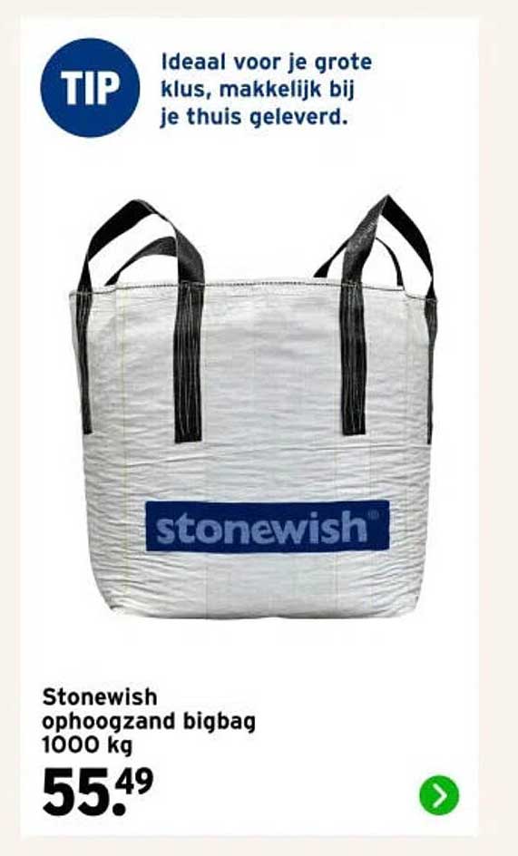 Stonewish oploogzand bigbag 1000 kg