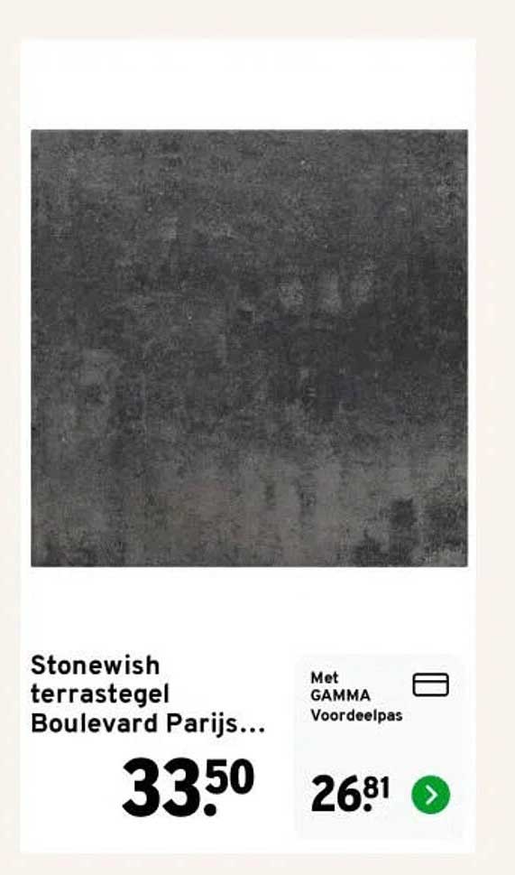 Stonewish terrastegel Boulevard Parijs...