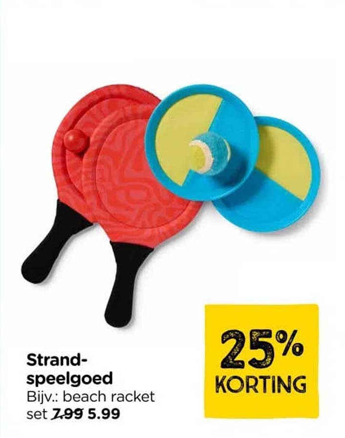 Strand-speelgoed - Bijv.: beach racket set 25% KORTING