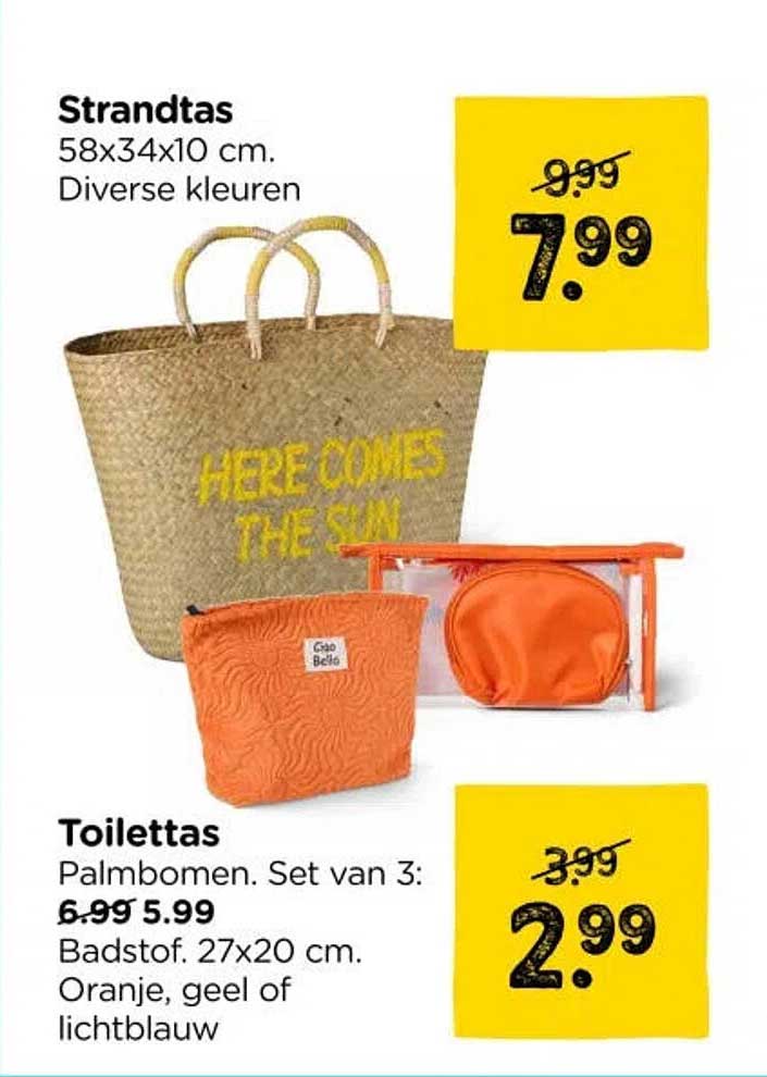 Strandtas 58x34x10 cm. Diverse kleuren