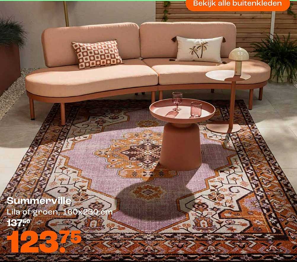 Summerville Lila of groen, 160x230 cm
