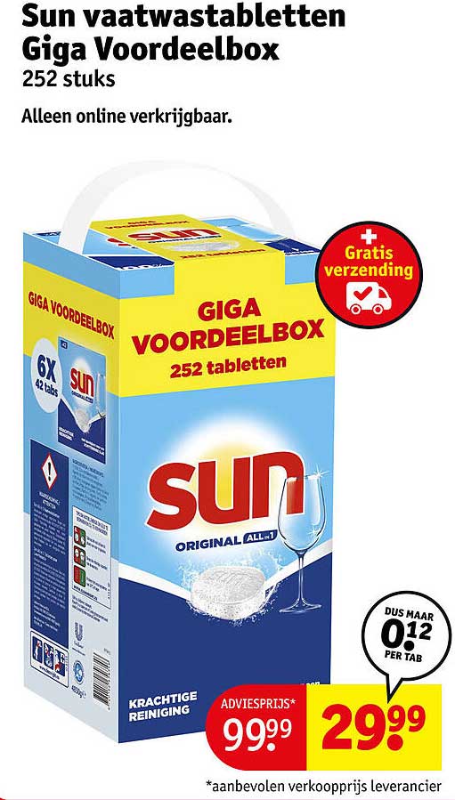 Sun vaatwastabletten Giga Voordeelbox 252 stuks