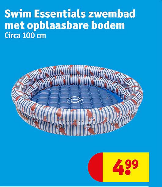 Swim Essentials zwembad met opblaasbare bodem Circa 100 cm