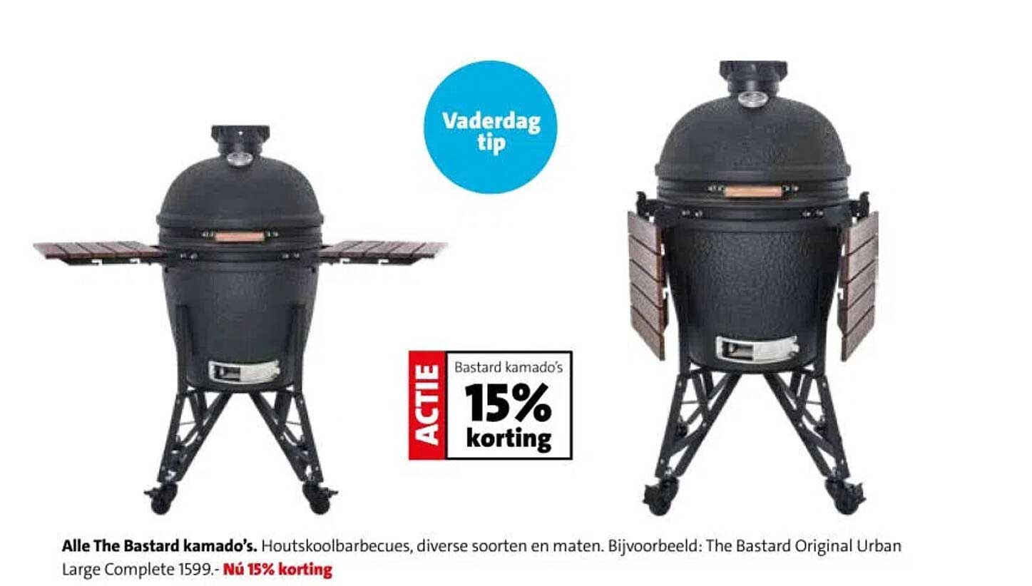 The Bastard kamado's 15% korting