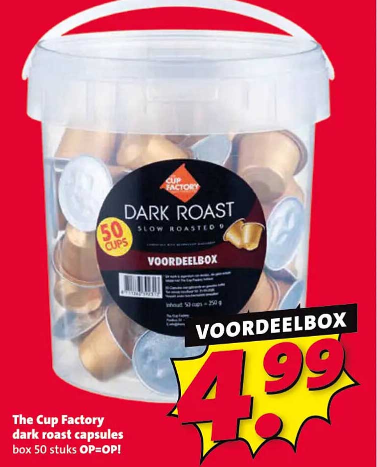 The Cup Factory dark roast capsules box 50 stuks OP=OP!