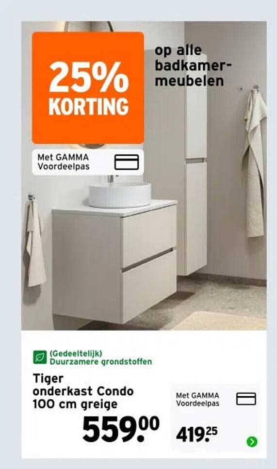 Tiger onderkast Condo 100 cm greige