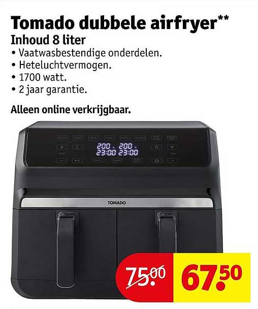 Tomado dubbele airfryer**