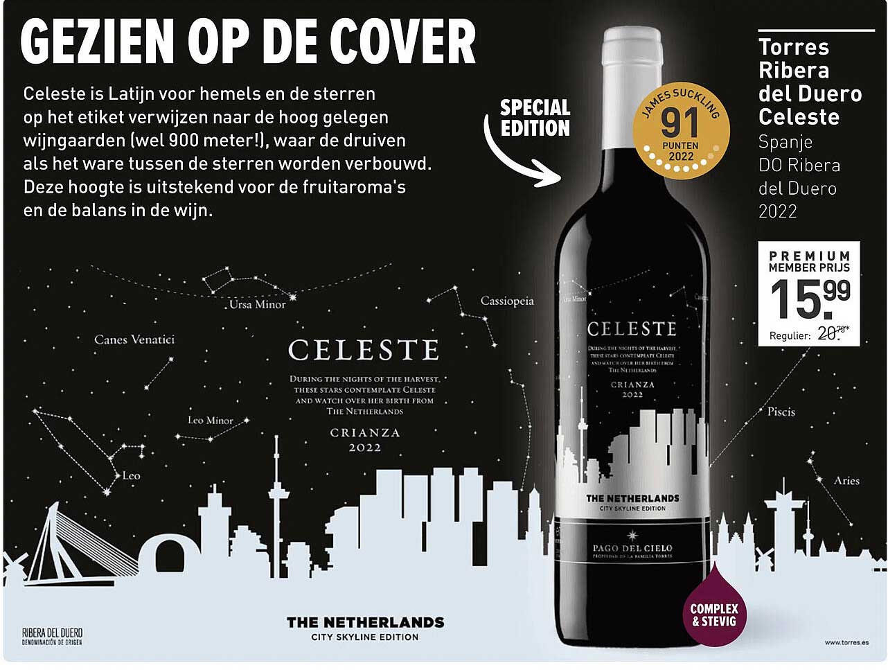 Torres Ribera del Duero Celeste Spanje DO Ribera del Duero 2022