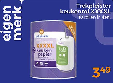 Trekpleister keukenrol XXXL 10 rollen in één.