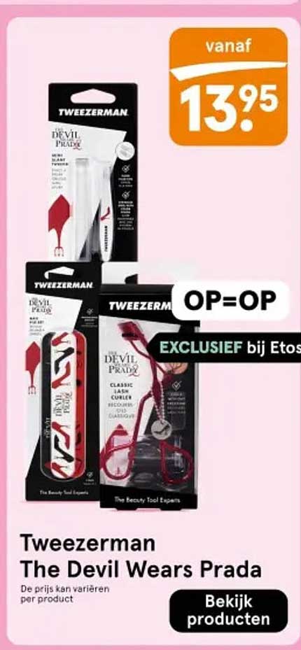 Tweezerman The Devil Wears Prada OP=OP EXCLUSIEF bij Etos