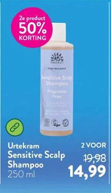 Urtekram Sensitive Scalp Shampoo 250 ml 2e product 50% korting