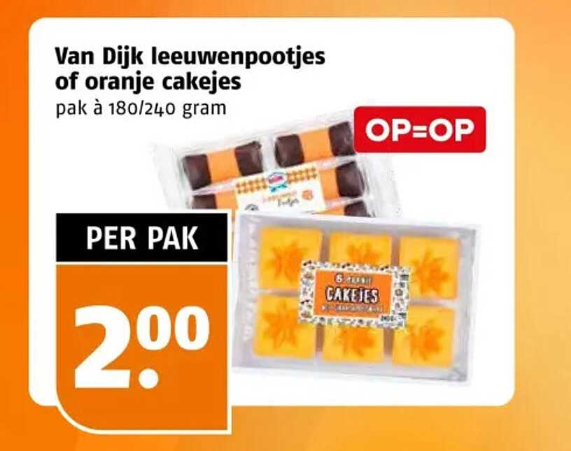 Van Dijk leeuwenpootjes of oranje cakejes OP=OP