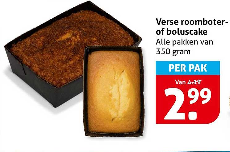 Verse roomboter- of boluscake