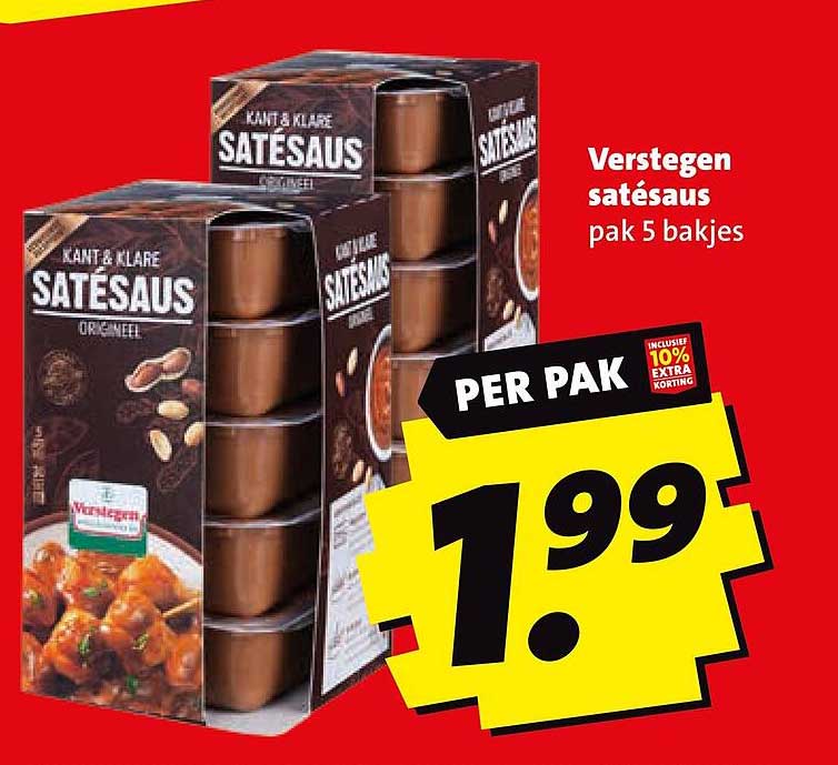 Verstegen satésaus pak 5 bakjes