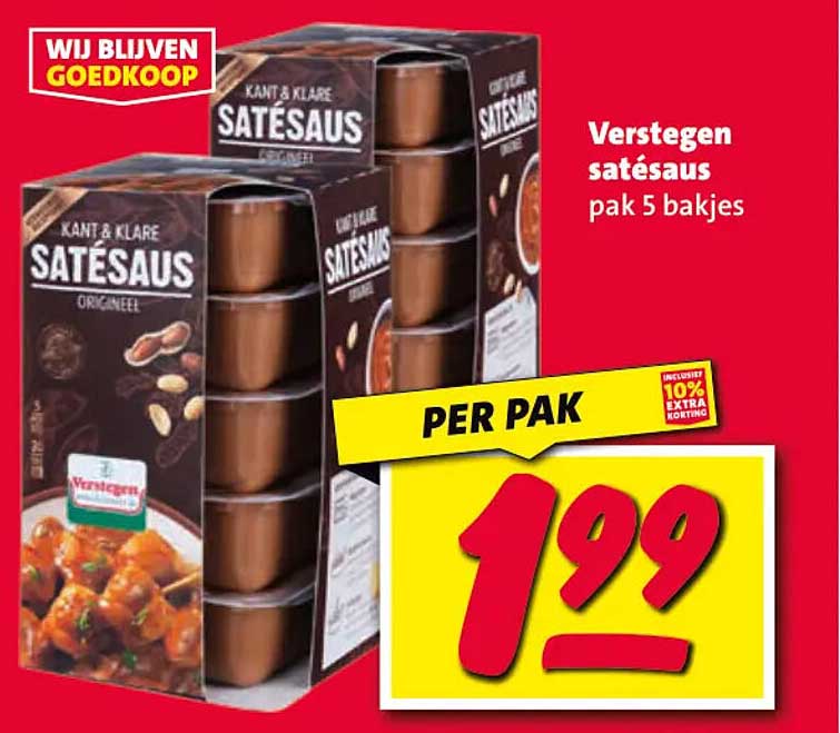Verstegen satésaus pak 5 bakjes