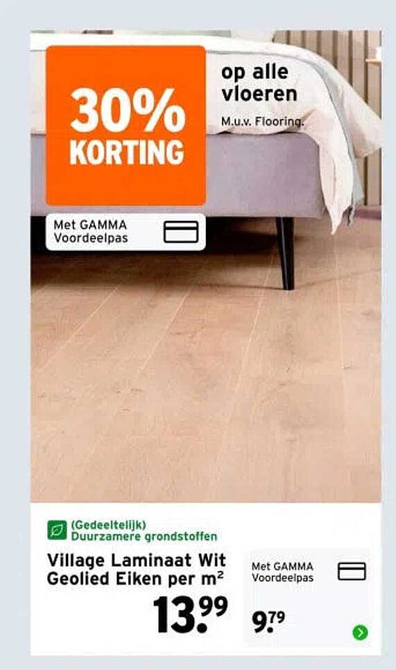 Village Laminaat Wit Geolied Eiken per m² 30% korting op alle vloeren