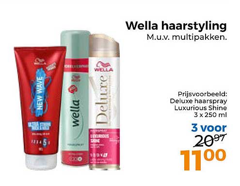 Wella hairstyling - M.u.v. multipakken. 3 voor