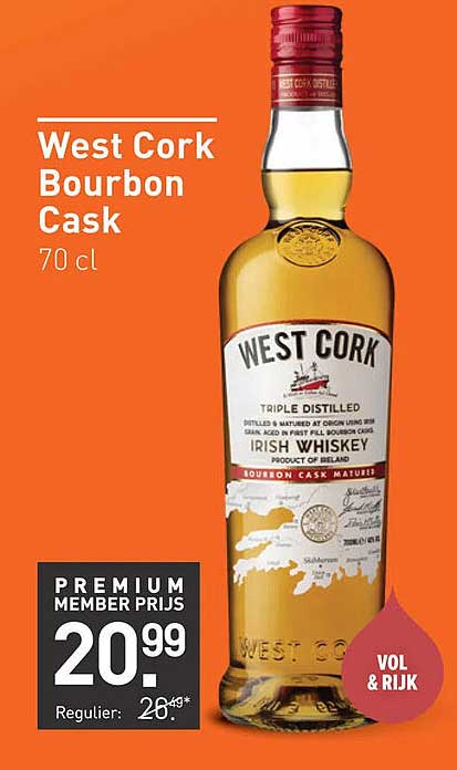 West Cork Bourbon Cask 70 cl