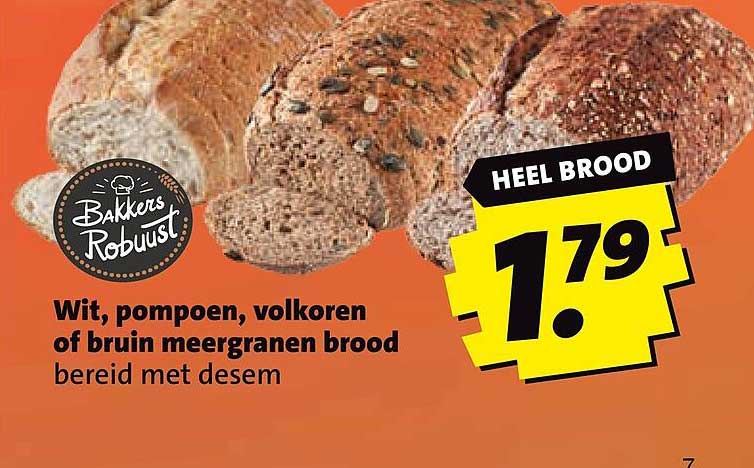 Wit, pompoen, volkoren of bruin meergranen brood bereid met desem