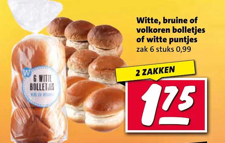 Witte, bruine of volkoren bolletjes of witte puntjes